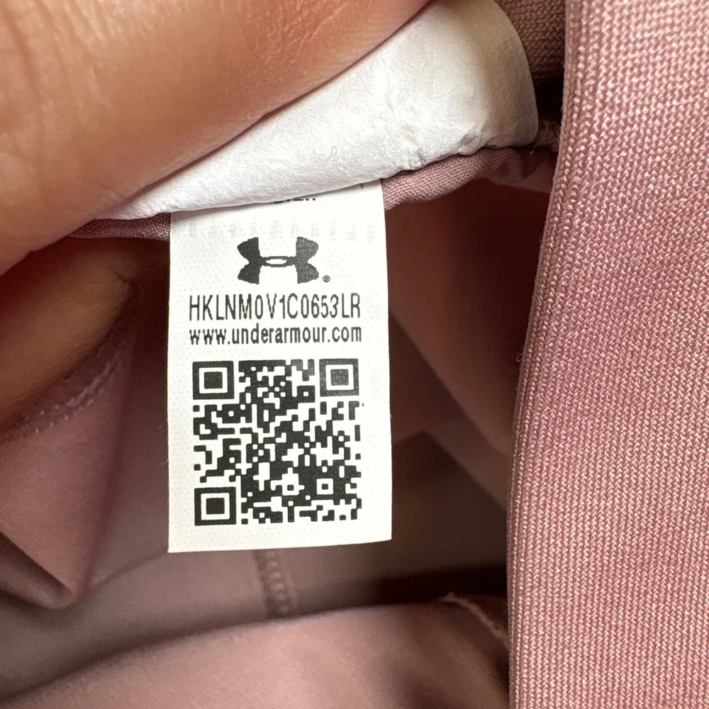 Under Armour Womens Rival Hi Rise Woven Pant XL Mauve Pink Joggers 1382727 NEW